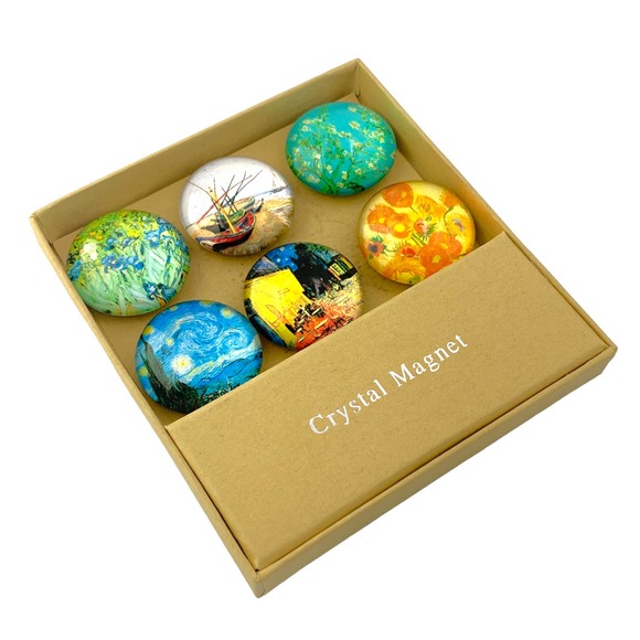 Fridge & White Board Magnets - Vincent Van Gogh Paintings - Assorted - Set of 6 - Picture 1 of 7